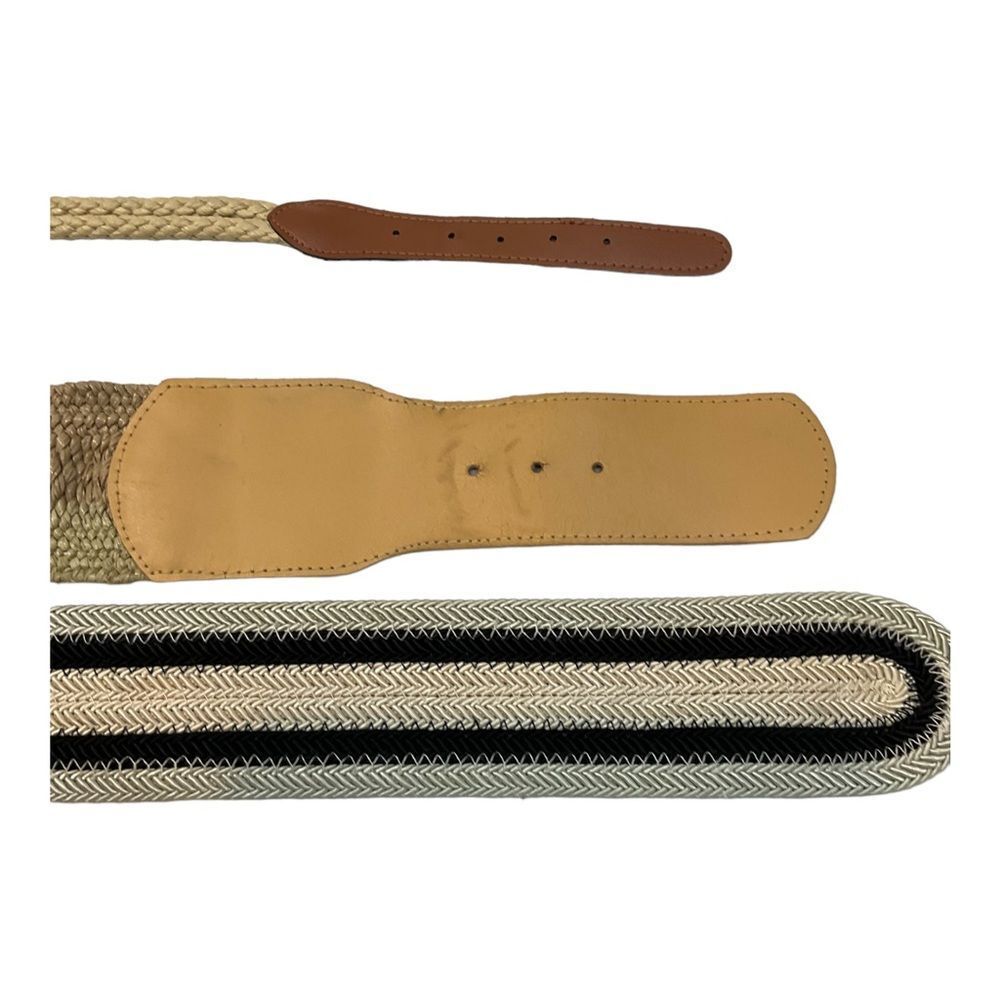 Bundle 3 Women Belt,Fashion Straw Woven Elastic Stretch Waist Band Leather Sz S. - Picture 7 of 11